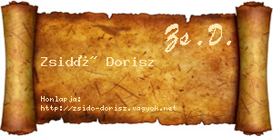 Zsidó Dorisz névjegykártya